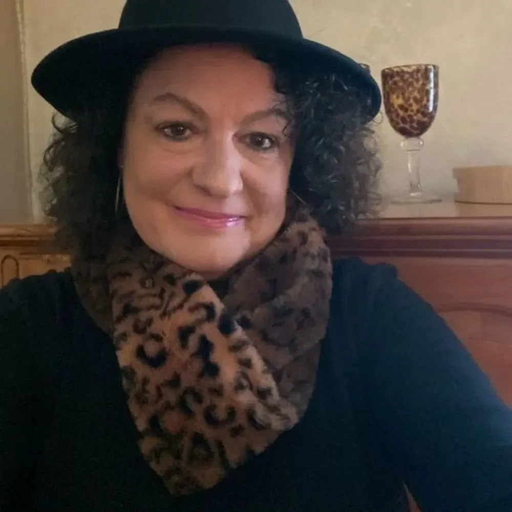 Scarf, Animal print Infinity Scarf Faux Fur
